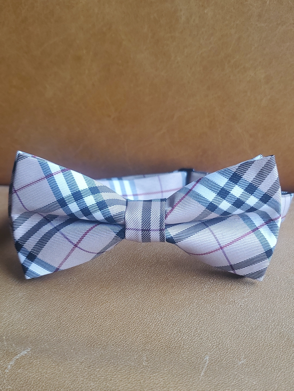 Plaid Check Bow Tie